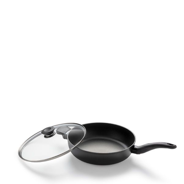 iCook™ Сковорода с антипригарным покрытием со стеклянной крышкой, 28 с