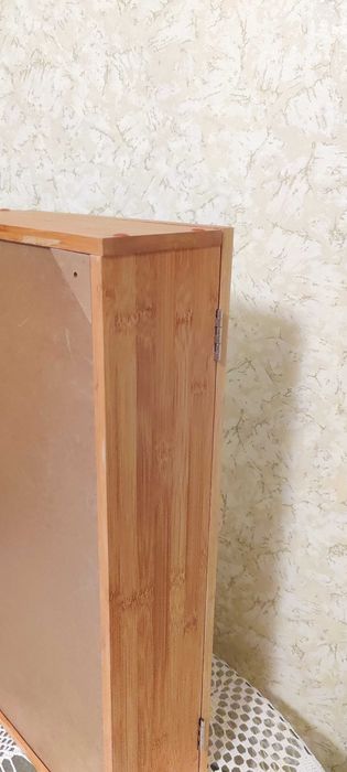 Стилно бамбуково шкафче за баня, кухня, спалня или хол