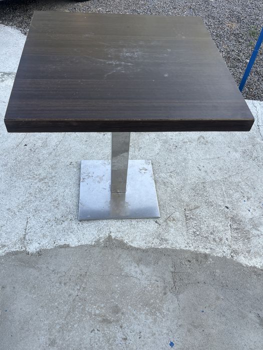 Mese cu picior din inox/scaune