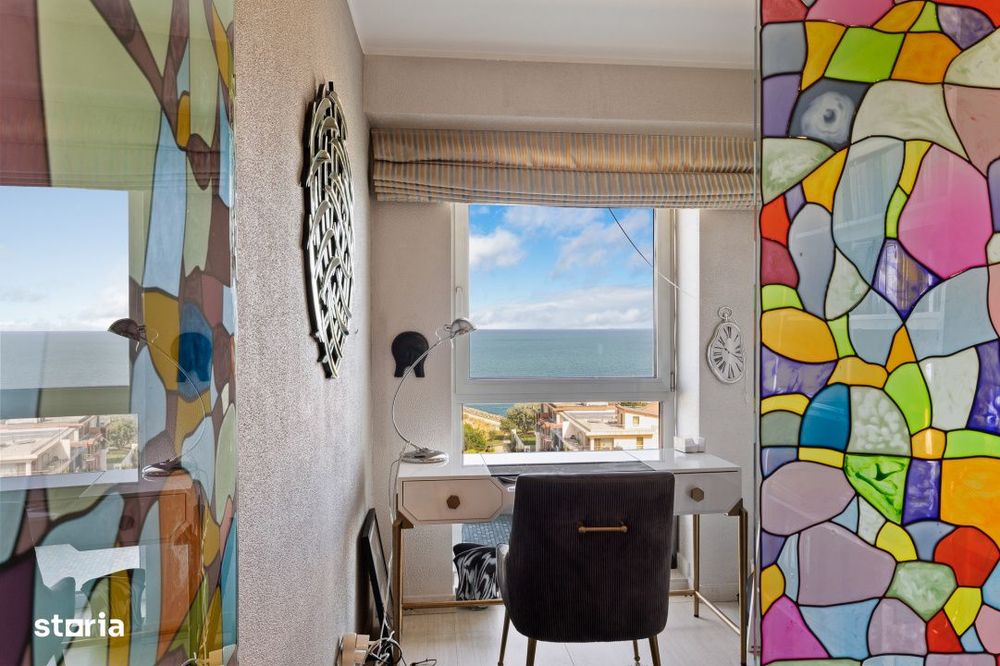 Penthouse pe 2 niveluri | vedere frontala la mare 180° | Faleza Nord