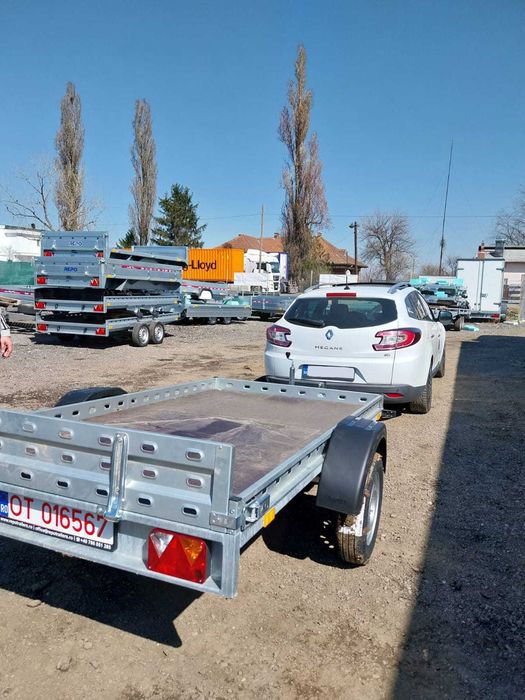 Remorcă ATV 750kg basculabilă nouă + carte RAR + nr. roșu