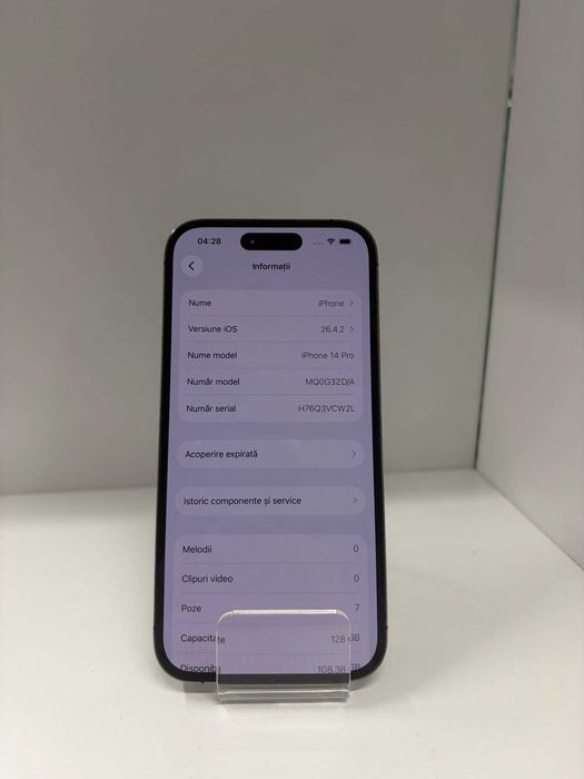 Iphone 14 Pro 128Gb 100%SB (ag49 Esplanada b.8881) Garantie 2 ani!