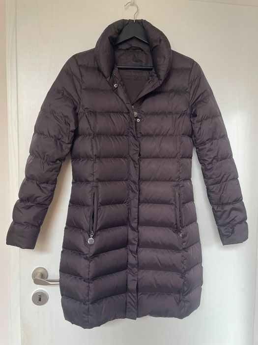 Geacă puffer lungă Massimo Dutti, maro închis, M/S