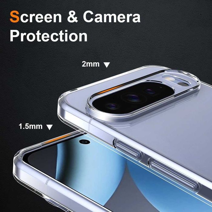 Прозрачен силиконов гръб Crystal за Pixel 10, Pixel 10 Pro XL, 10 Pro