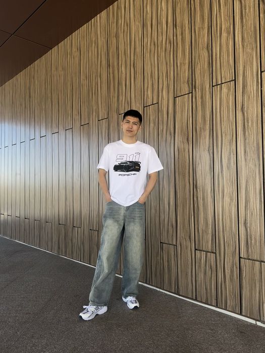 Джинсы серо-голубые