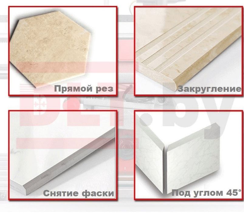 Резка,распил керамогранита под 45°