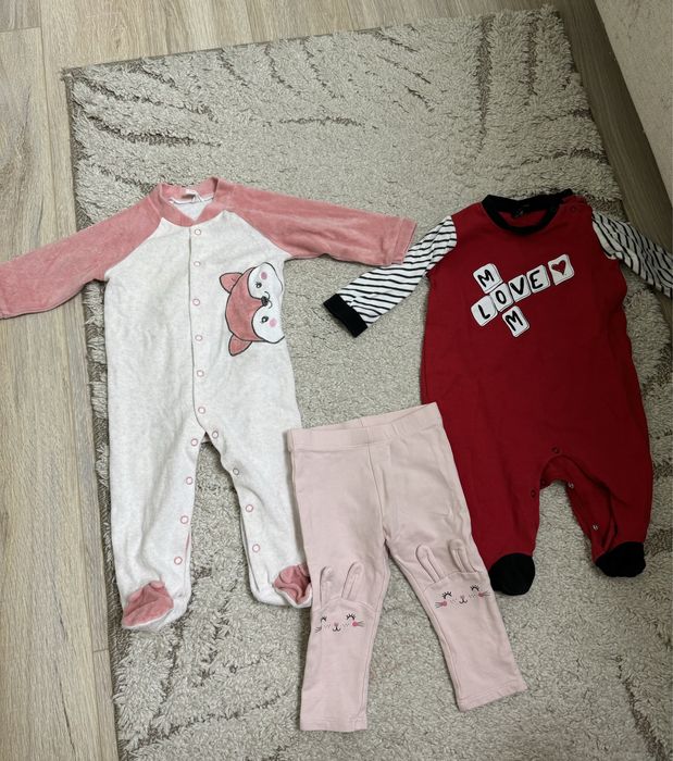 Пакет детских вещей на девочку шапочки