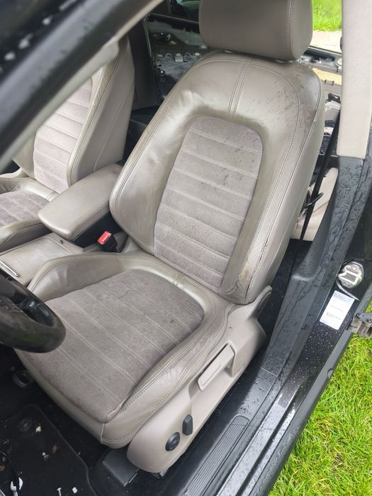Scaune alcantara cu încălzire scaune față și banchetă Volkswagen Passat B6 / scaune piele Passat B6