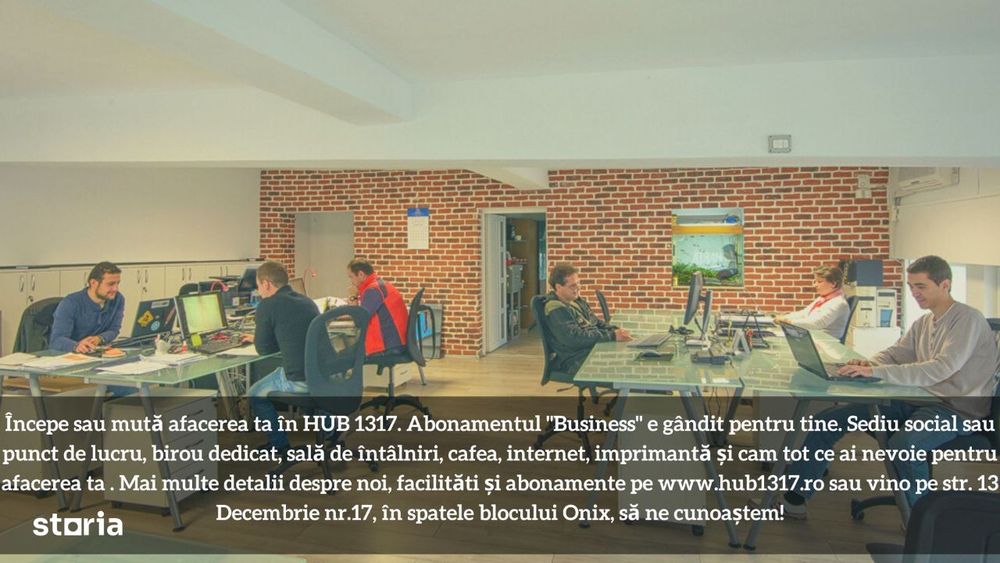 Hub1317 - Birouri de inchiriat / Sala de intalniri / Sediu Social