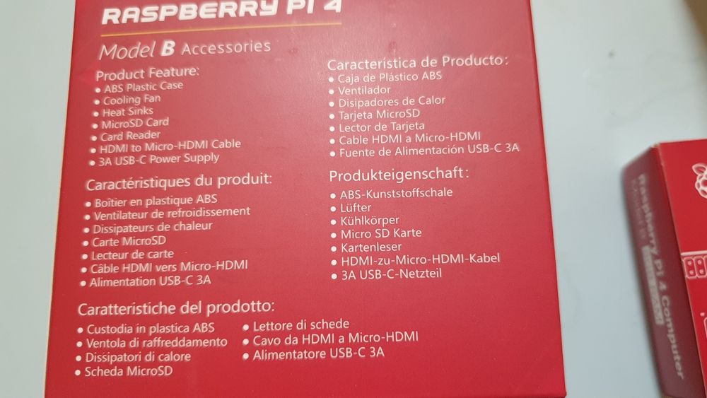 Raspberry Pi 4 model B 8GB RAM Starter Kit 64gb SDcard