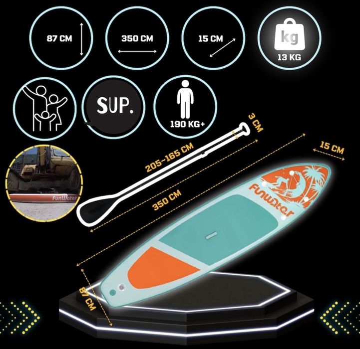 Set placa gonflabila Stand up Paddle
