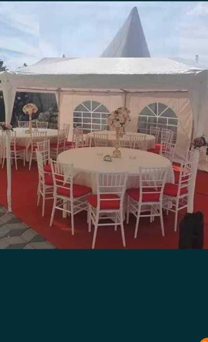 Corturi evenimente + mese, scaune, veselă | Închiriere rapidă