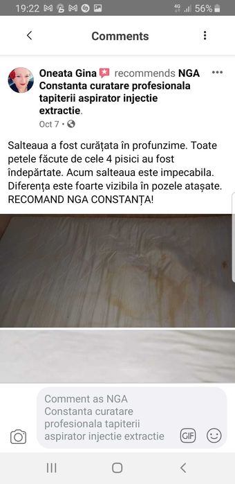 Curatare canapele saltele coltar canapea saltea mocheta tapiterie