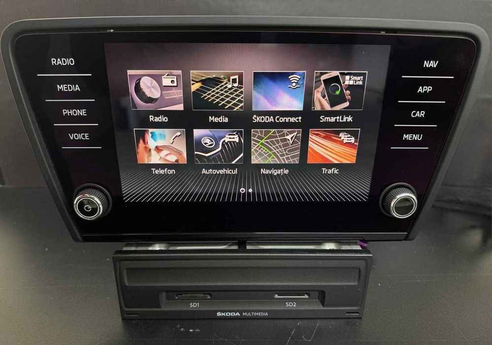 Navigatie + Display MIB 2 DISCOVER SKODA OCTAVIA CarPlay Android Auto