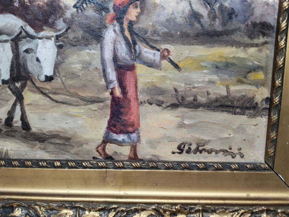 Tablou u/p semnat G. Petrovici (Petrașcu)