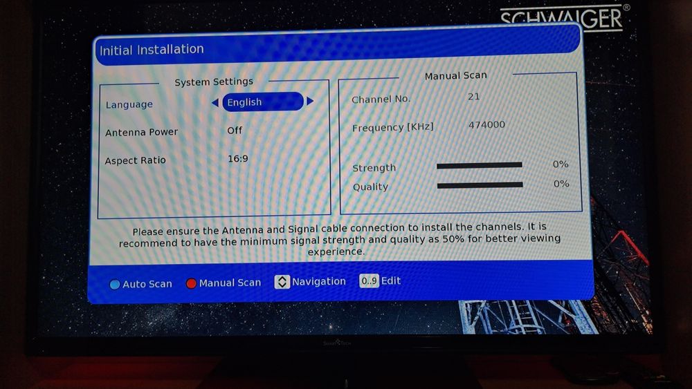 Decodor receptor receiver DVB-T2
