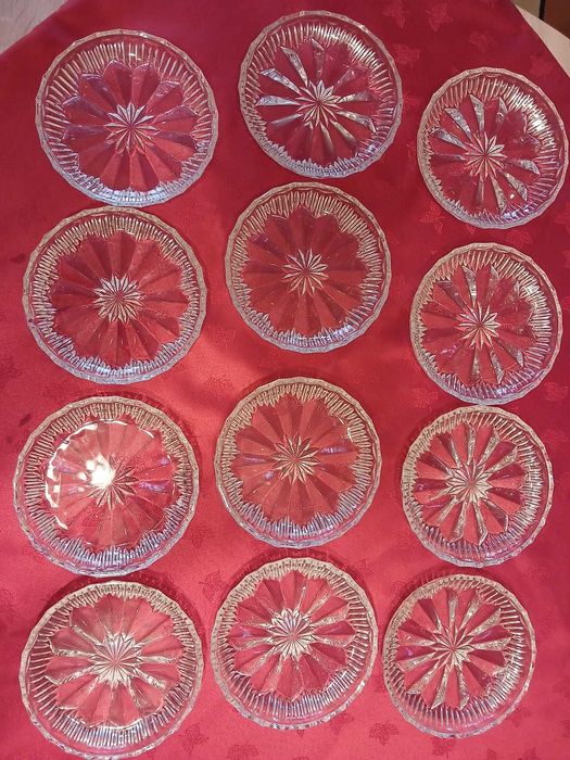 Set 12 farfurii cristal pentru desert