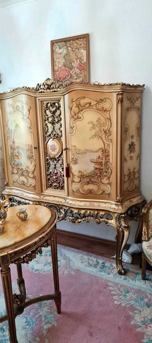 servanta baroc venetian,pictata,vintage,SILIK/comoda/bar,lemn,Italia