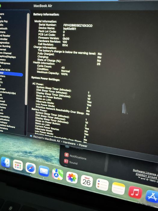 MacBook Air 13 M3 / 13" / 16GB / 512GB SSD / Midnight Blue / Baterie 100% / Impecabil