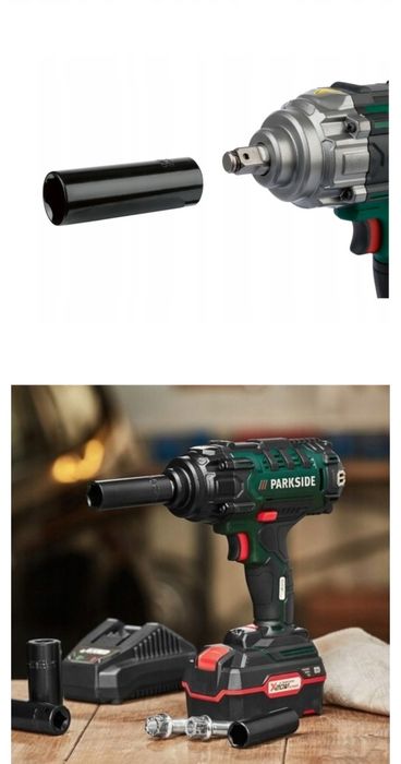 Cheie de impact parkside set  pe acumulator 4 Ah 20v și încărcător scule