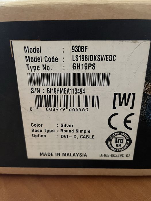 Монитор Samsung SyncMaster 930bf 19”