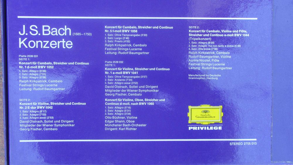 Discuri Vinil stare perfecta Bach Mozart Wagner Mahler s.a