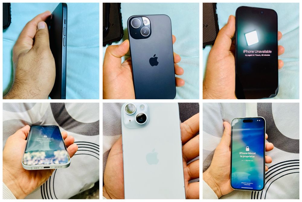 Iphone 15 pentru piese blue black