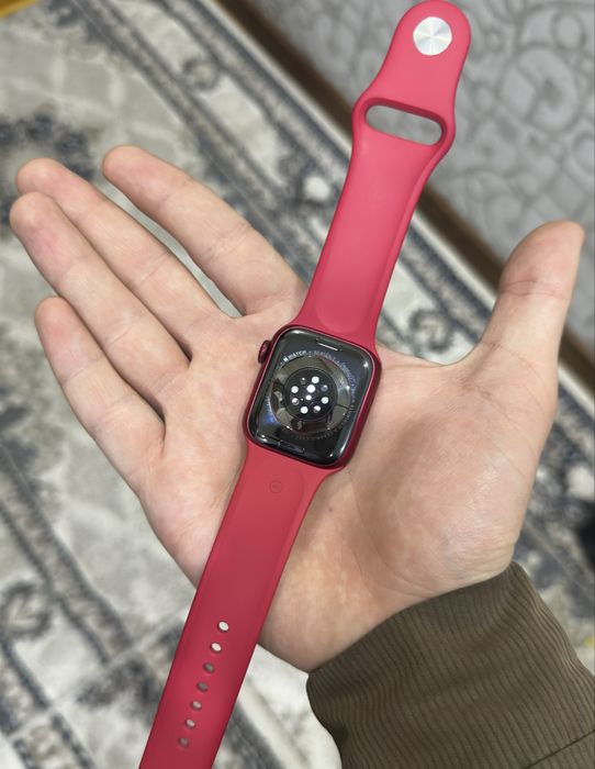 apple watch siries 7 gps 41 mm (product) red ideal holatda