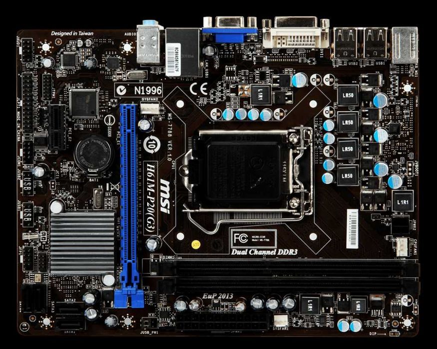 kit placa de baza MSI H61m-P20 (G3) + procesor Intel I3 3240 - 3,40Ghz