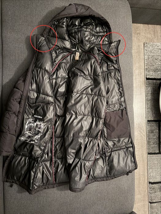 Geacă fâș Pull&Bear lungă, neagră, M