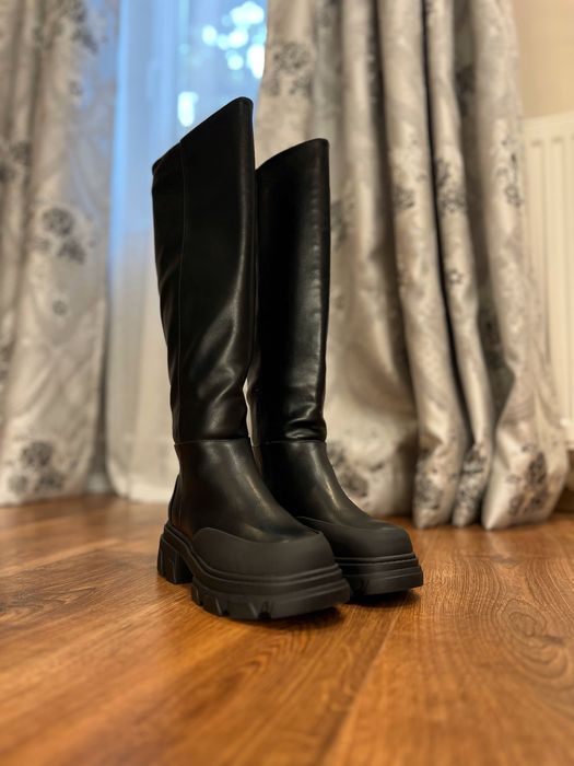 Cizme de damă negre până la genunchi, 37, noi - HEAD OVER HEELS