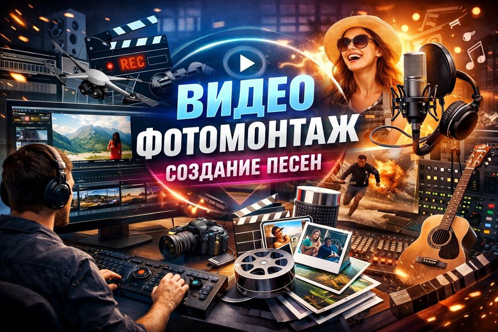 Видеомонтаж, создание песен
