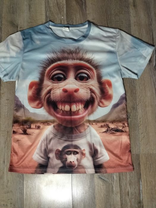 Футболка с принтом обезьяна ии