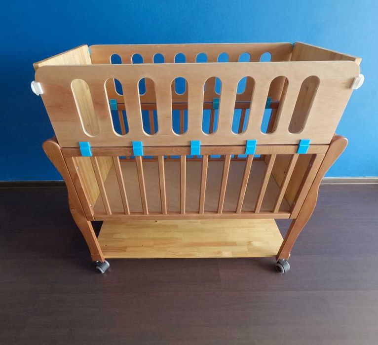 Patut mic lemn pin, co-sleeping din lemn, Noble Vintage 90 x 40 cm