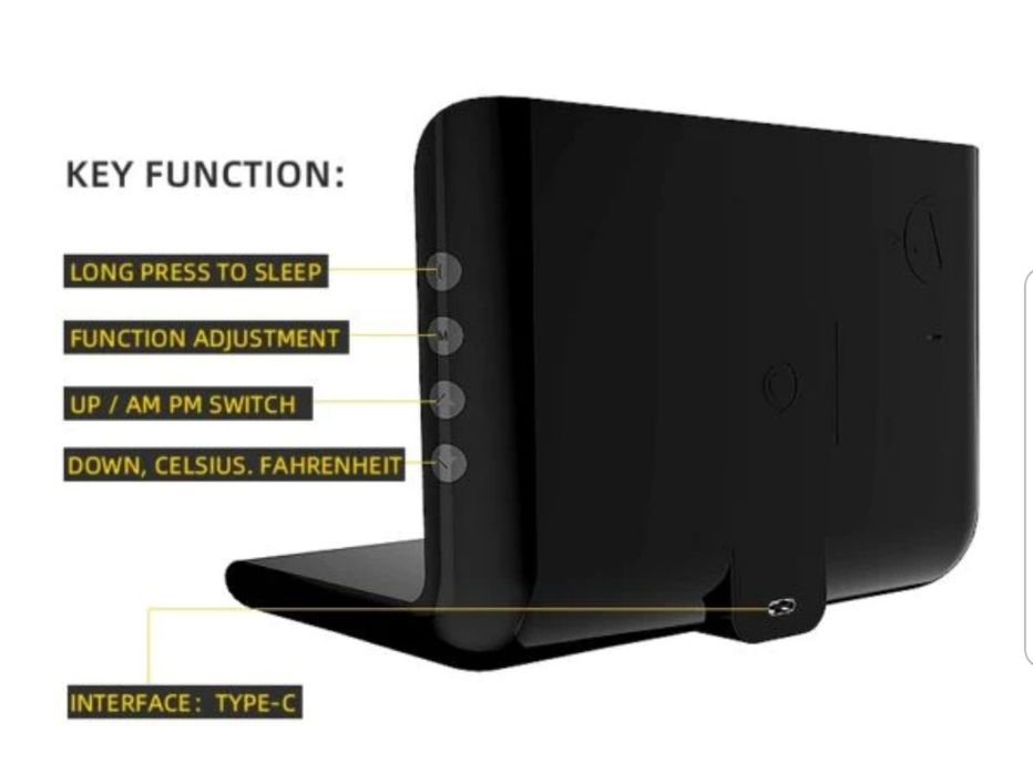 Ceas digital cu alarma si incarcare wireless pentru smartphone NOU