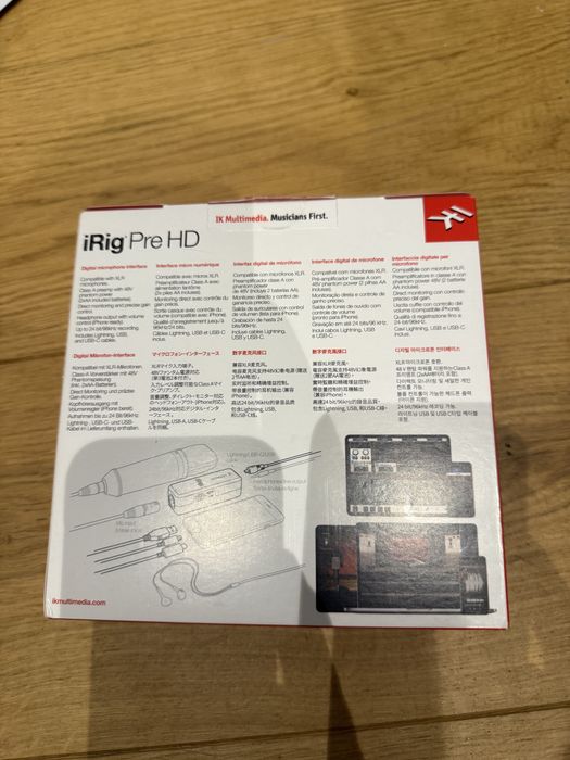 iRig Pre HD аудио интерфейс, XLR, USB, 20-20000 Hz, черен