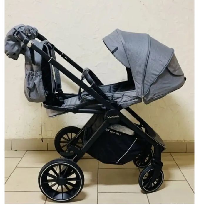 Коляска 3 в 1 luxmom серая