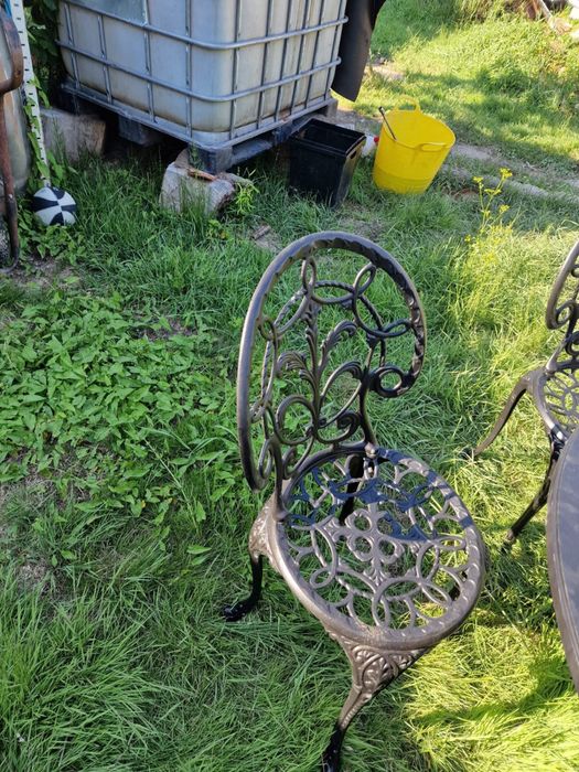 Masa cu 6 scaune din aluminiu pt terasa/ gradina
