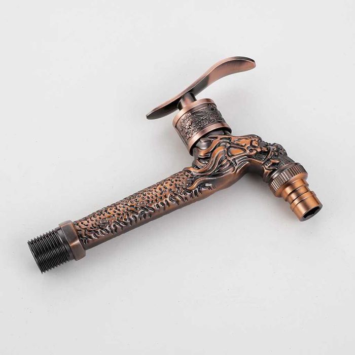 Robinet dublu serviciu din fonta antichizata pt gradina, baie