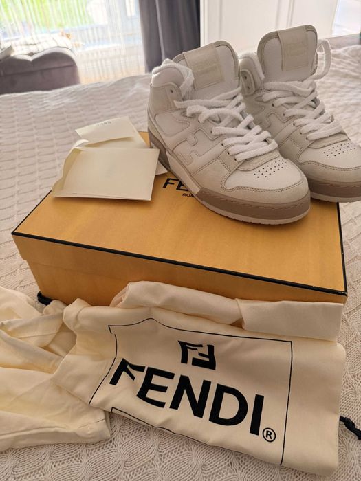Fendi Match Leather Sneakers