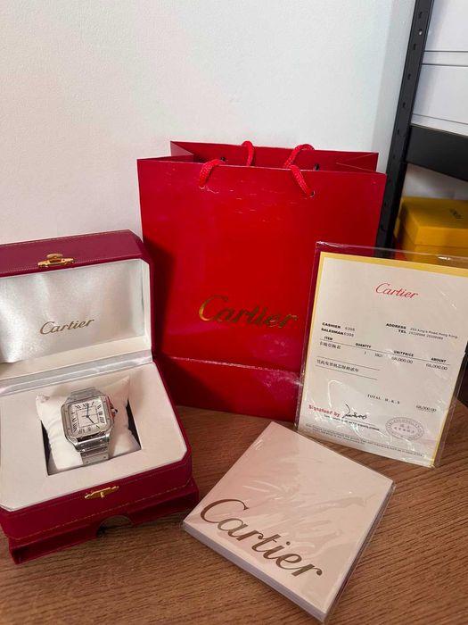 Ceas Cartier alb, nou cu eticheta