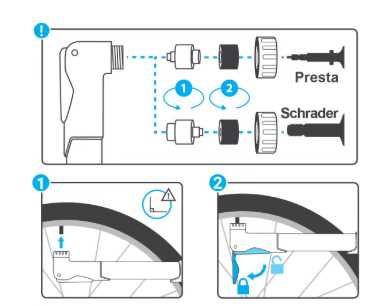 Универсална ръчна мини помпа за всички видове вентили - Presta/Schrader/Dunlop