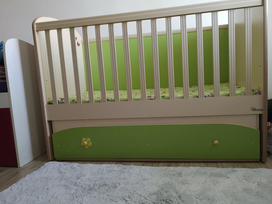 Детска дървена кошара, размер 70/140