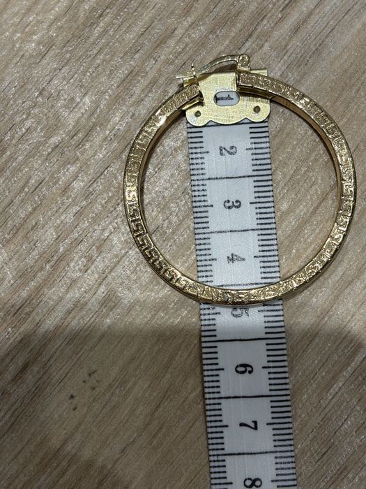 Cercei creole din aur – model grecesc 14 K