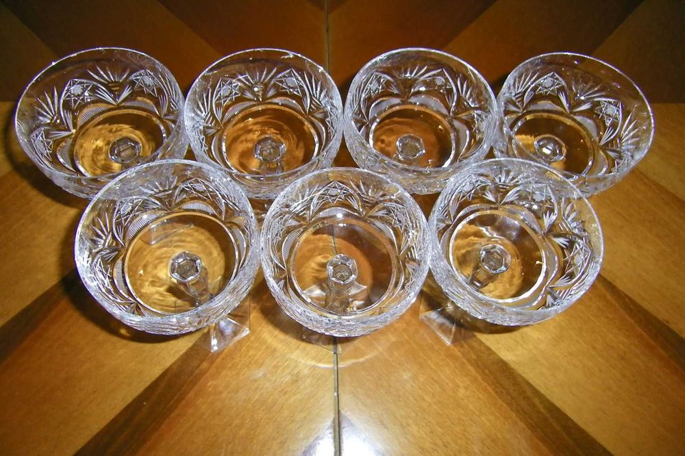 Хрустальные фужеры (креманки). Чехословакия