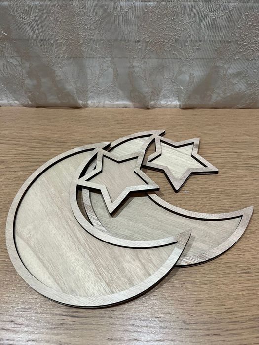 Деревянный поднос тарелка