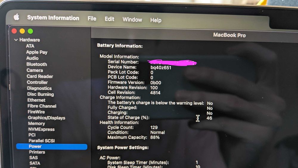 M1 Macbook pro 2021 Space Gray 14 inch 16GB 512 GB