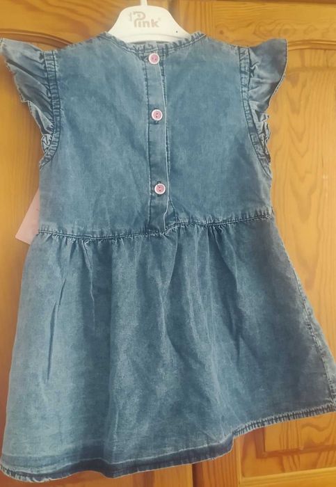 Нова детска лятна дънкова рокля 110см.