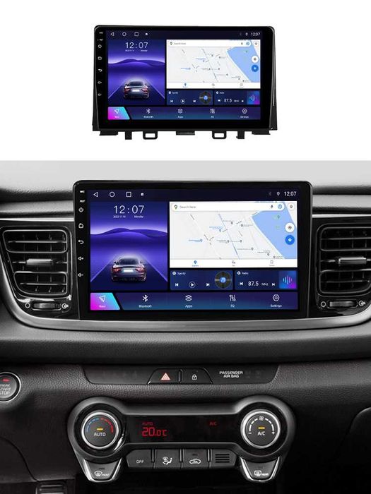 Navigatie Android 14 Kia Rio IV 2017 -2024 1/8 Gb Waze CarPlay +CAMERA