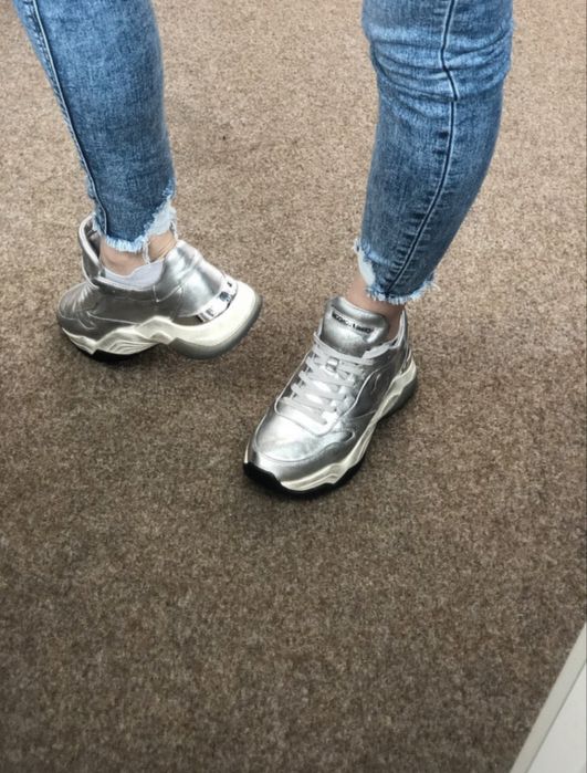 Sneakers Crime din piele, noi - 40